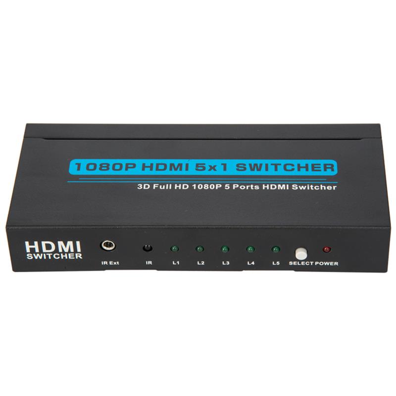 V1.3 Υπολογιστής HDMI 5x1 Υποστήριξη 3D Full HD 1080P