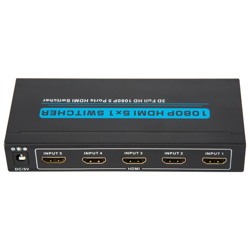 V1.3 Υπολογιστής HDMI 5x1 Υποστήριξη 3D Full HD 1080P