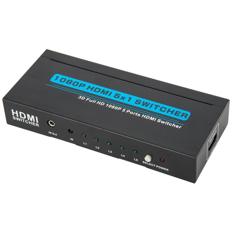 V1.3 Υπολογιστής HDMI 5x1 Υποστήριξη 3D Full HD 1080P