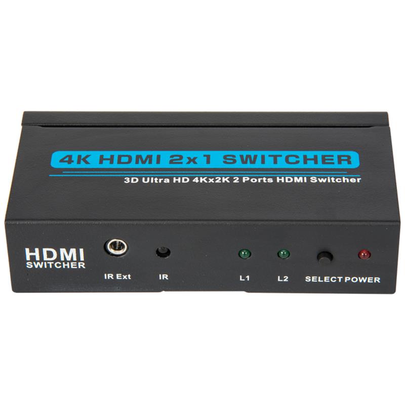 V1.4 4K \/ 30Hz HDMI 2x1 Switcher Υποστήριξη 3D Ultra HD 4K * 2K \/ 30Hz