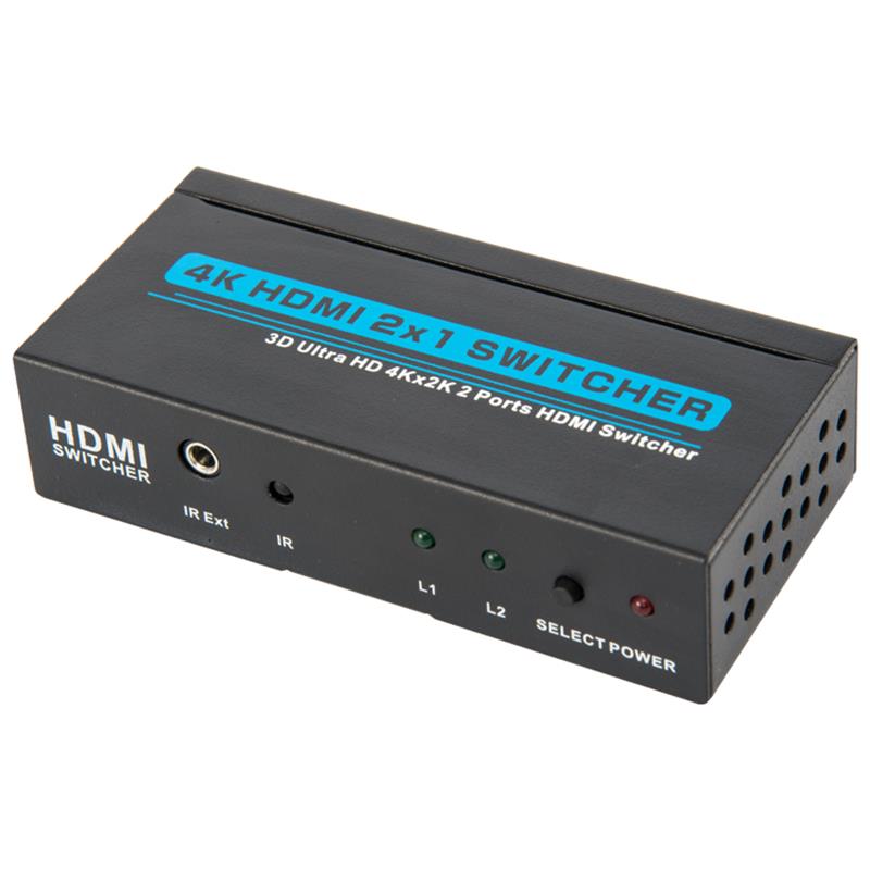 V1.4 4K \/ 30Hz HDMI 2x1 Switcher Υποστήριξη 3D Ultra HD 4K * 2K \/ 30Hz