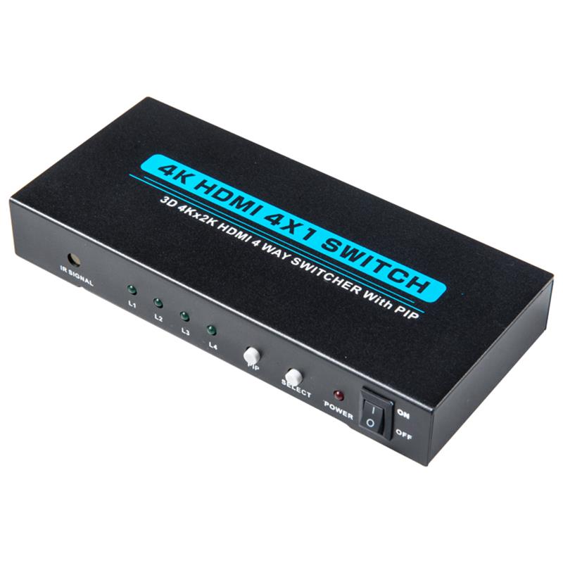 V1.4 4K/30Hz HDMI 4x1 Switcher with PIP Support 3D HD 4K*2K/30Hz