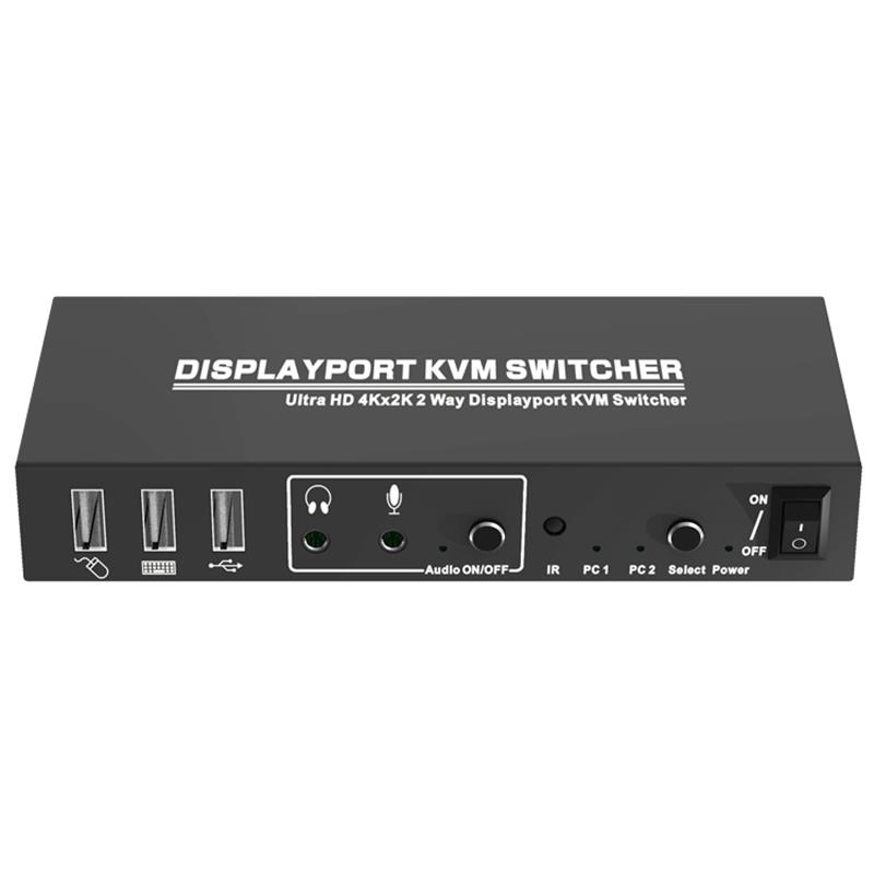 Displayport KVM 2x1 Switcher Υποστήριξη 3D Ultra HD 4Kx2K @ 60Hz