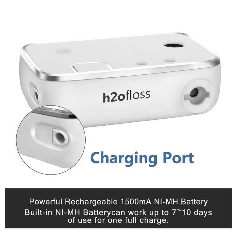 H2ofloss Drive 174· Travel Water Dental Flosser Recregable και Cordless Oral Irrigator for Teeth Cleaning With 400ml Water Reservoir(HF-3)