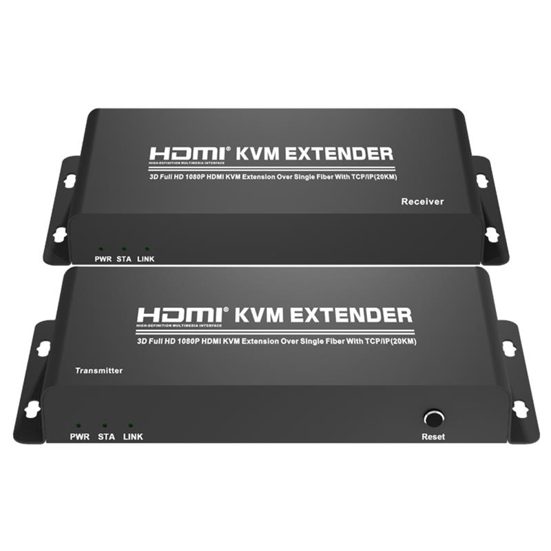 HDMI KVM Extender σε ενιαία οπτική ίνα με υποστήριξη TCP \/ IP (20KM) Full HD 1080P