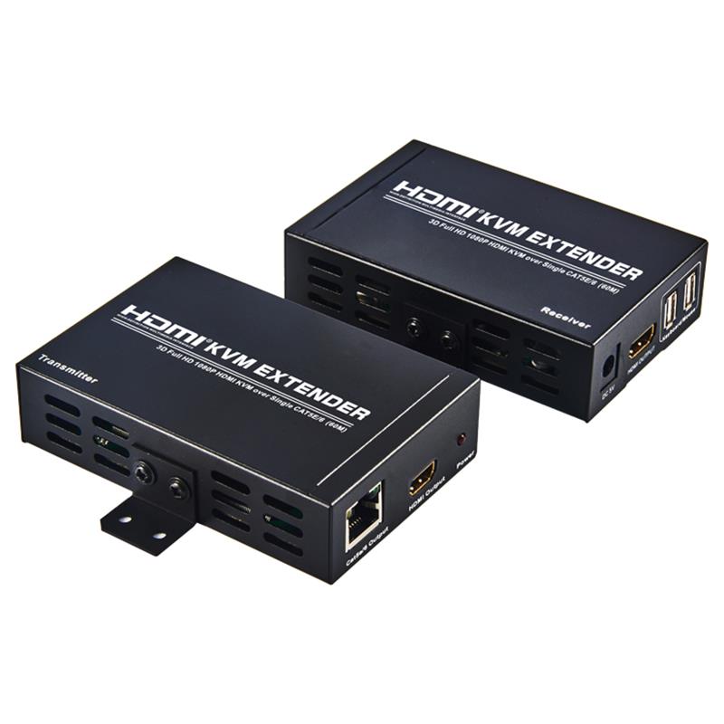 HDMI KVM Extender 60m πάνω από ενιαίο cat5e \/ 6 Υποστήριξη Full HD 1080P