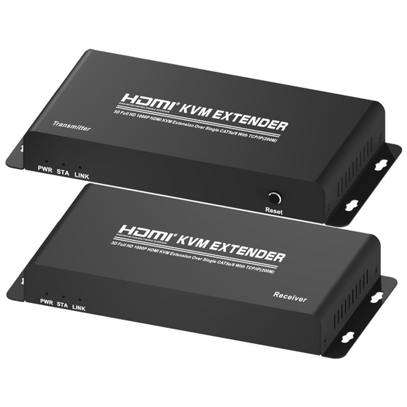 HDMI Extender KVM 200m πάνω από ένα CAT5e \/ 6 με υποστήριξη TCP \/ IP Full HD 1080P
