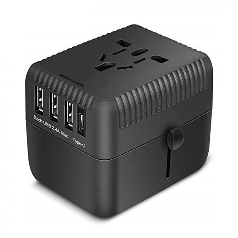 RRRTRAVEL Universal Travel Adapper, All in One International Power ADAPTER με 3 USB + 1 Φόροι χρέωσης τύπου C, European Plug ADAPTER, AC Outlet Plug ADAPTER for European, US, UK, AU 160+.