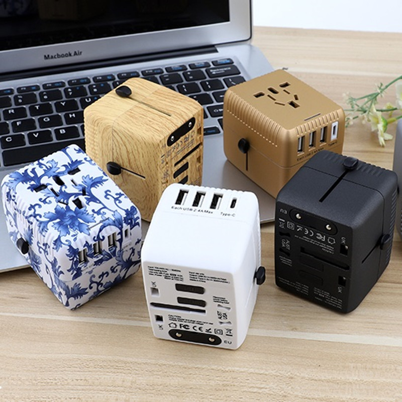 RRRTRAVEL Universal Travel ADAPTER, International Power ADAPTER, Worldwide Plug ADAPTOR με 4 USB Ports, High Speed 5A Wall Charger, All in One AC Socket for ΗΠΑ AUS Europe Asia Cell Phone Laptop