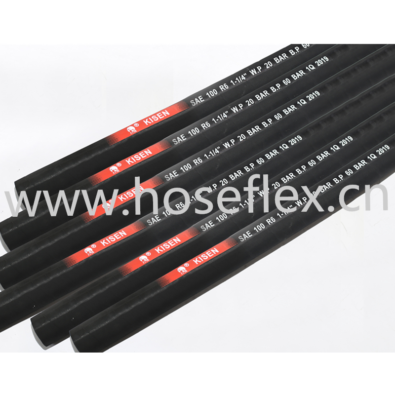 SAE 100 R6 \/ EN854 R6 Υδραυλικός σωλήνας Ελαστικός σωλήνας υψηλής πίεσης