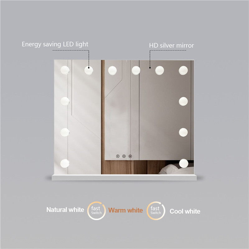 Καθρέφτης κρεβατοκάμαρας Lighted Standing LED Cosmetic Mirror Dimbable Bubbs Makeup Vanity Hollywood Mirror