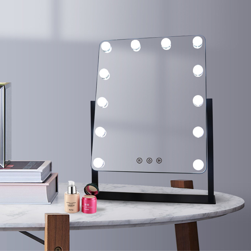 Amazon Best Sale Hollywood Vanity LED Mirror Desktop Lighted Makeup Mirror