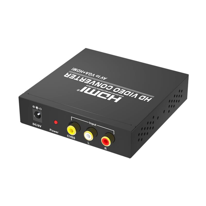 Μετατροπέας AV σε VGA + μετατροπέα HDMI Up Scaler 720P \/ 1080P