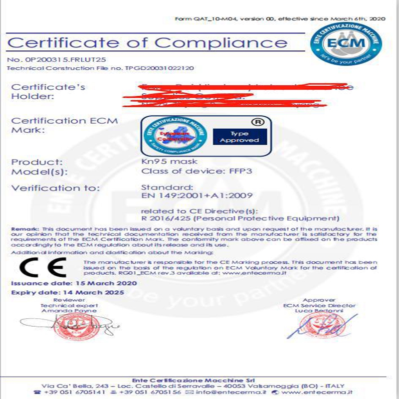N95 μάσκα ανάσχεσης αέριων σωματιδίων