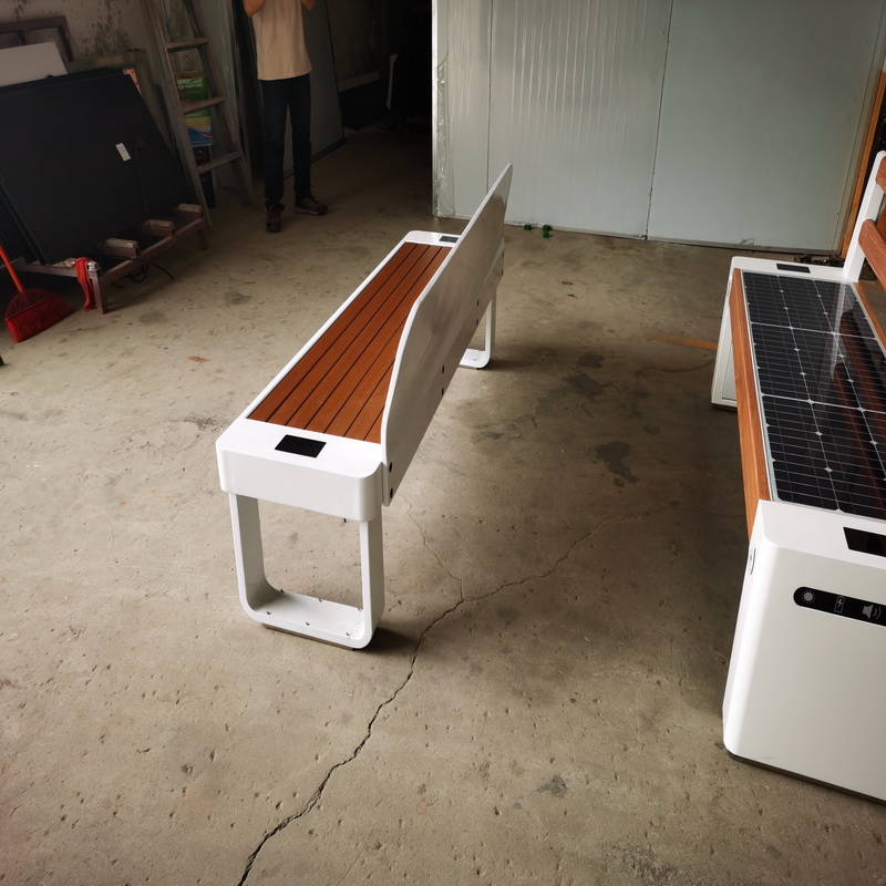 USB υψηλής ποιότητας Bluetooth Smart Wifi που χρεώνει το Gray Color Solar Bench for Park