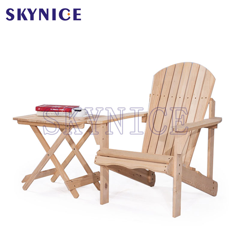 Wood Outdoor Adirondack Chal with Table