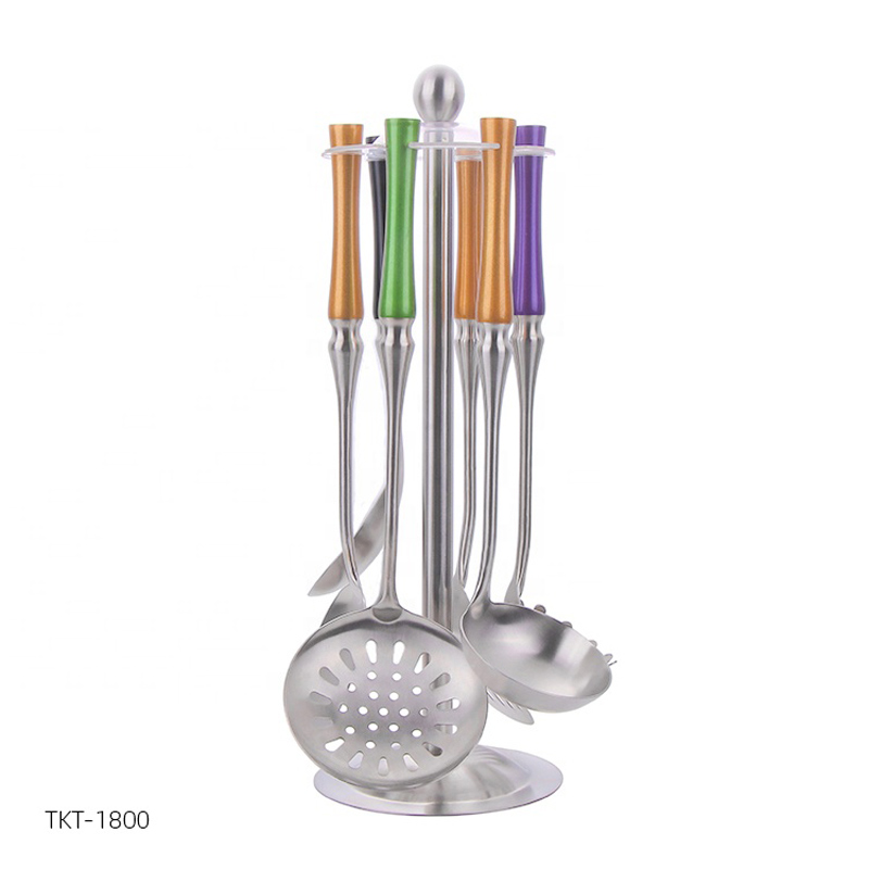 Σετ εργαλείων μαγειρέματος από ανοξείδωτο ατσάλι Αξεσουάρ Σετ κουζίνας με βάση στήριξης