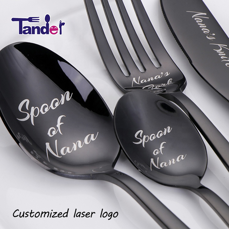 Προσαρμογή στο Laser του καταλόγου ονομάτων σας στο Stainless Steel Cutlery Set Knife Fork Spoon
