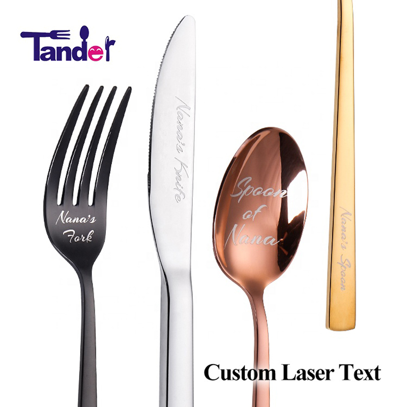 Προσαρμογή στο Laser του καταλόγου ονομάτων σας στο Stainless Steel Cutlery Set Knife Fork Spoon