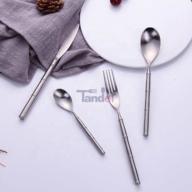 4pcs 18/10 κομψό σετ μαχαιροπίρουνων για επίπεδες επενδύσεις, ανοξείδωτο χάλυβα