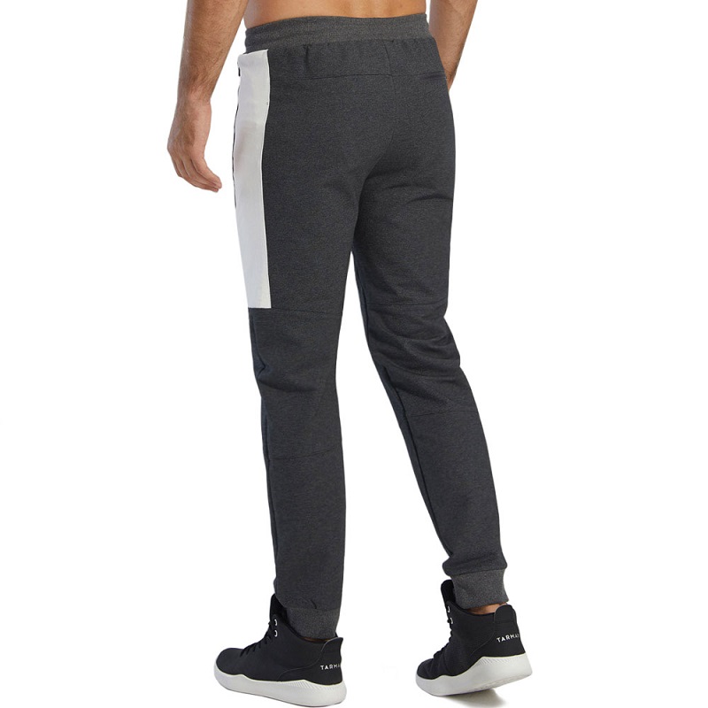 Mans Joggers Gym Elastic Close Bottom Working Athletic Pants with Zipper Pockets