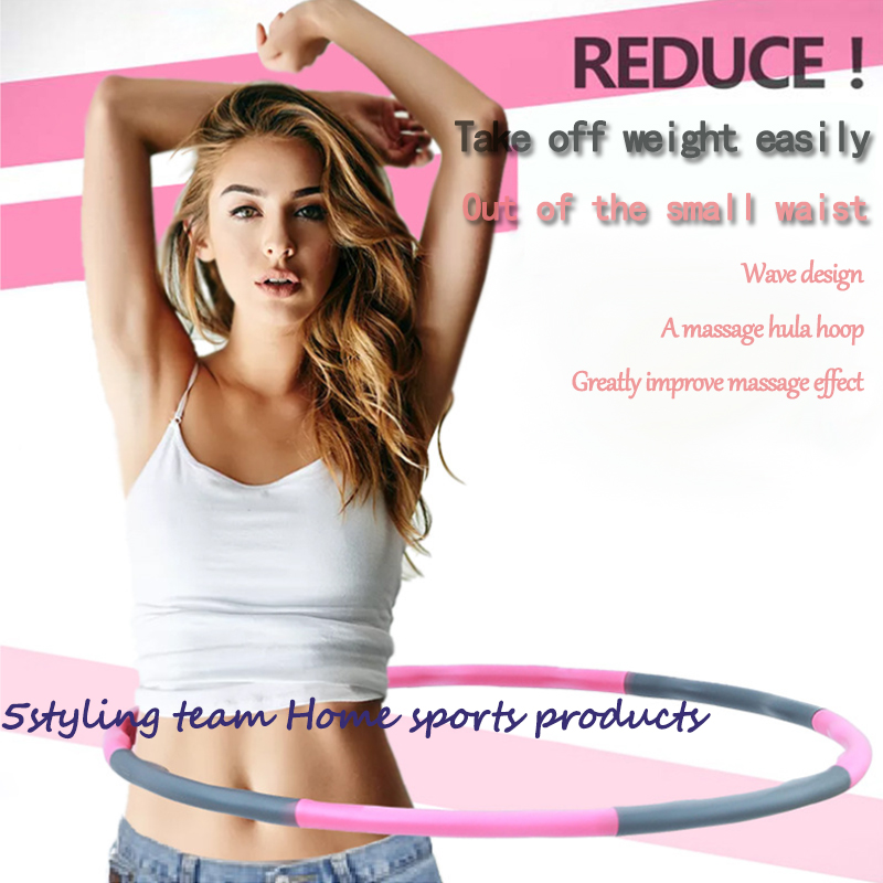 Hula hoop αποσπώμενο δαχτυλίδι αδυνατίσματος hula hoop αδυνατίσματος μέσης εξοπλισμού γυμναστικής δαχτυλίδι μασάζ αφρού για ενήλικες κ...