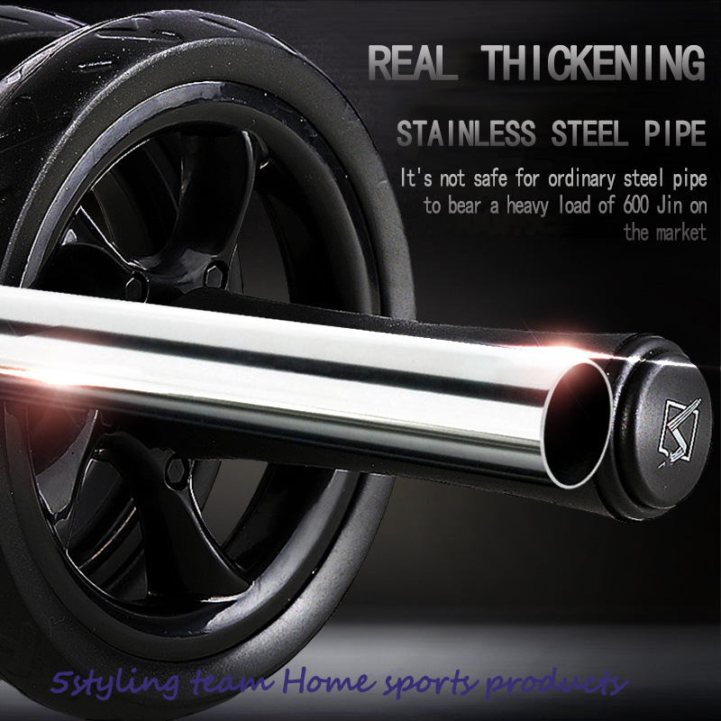 Νέος σιωπηλός διπλός τροχός κοιλιακής άσκησης ανασυρόμενος κυλινδρικός γίγαντας τροχός εξοπλισμού γυμναστικής