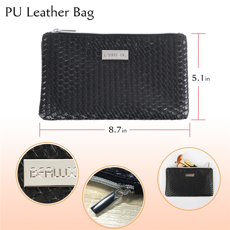 Σετ βούρτσας μακιγιάζ ， 11τμχ πινέλα μακιγιάζ Premium Synthetic Bristles Powder Foundation Blush Contour Concealers Σετ πινέλων σκιάς ματιών με τσάντα μακιγιάζ τ...