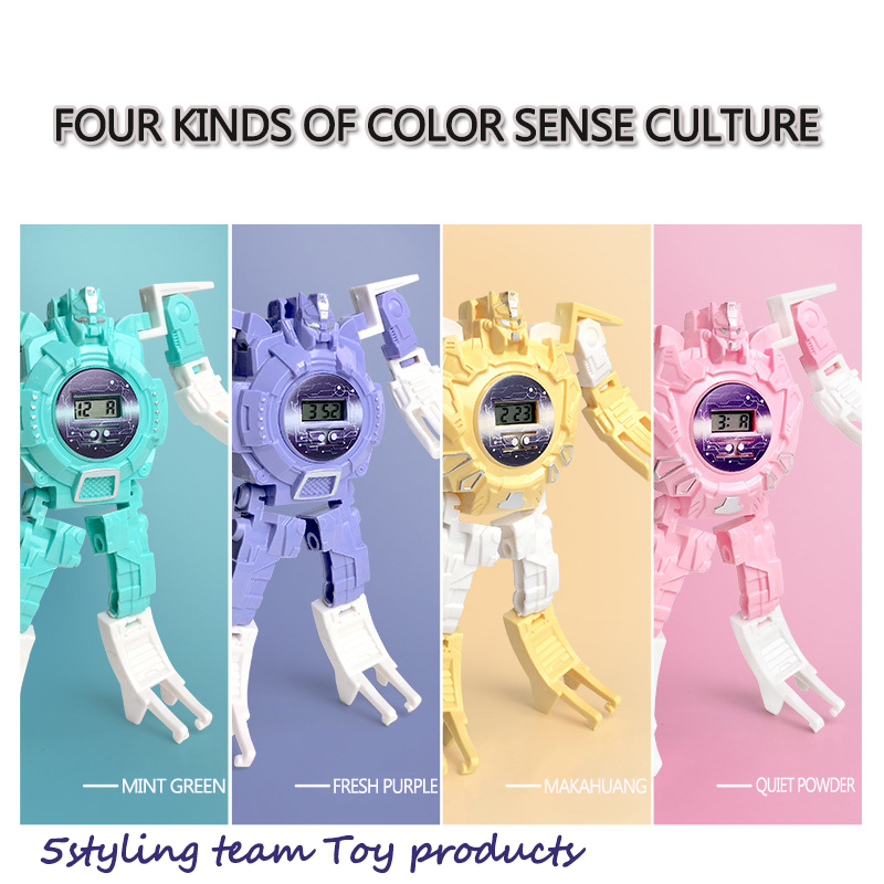 Διασυνοριακή παραμόρφωση ρολογιών ρολογιών παιχνιδιών ανθρώπινη ηλεκτρονική ρολόι παιδιά των εκπαιδευτικών παιχνιδιών Δημιου...