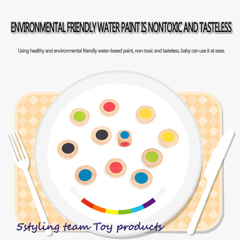 Η παιδική ηλικία Montessori ξύλινα παιχνίδια για την πρώιμη εκπαίδευση των παιδιών για τη βελτίωση της αντιστοιχίας χρωμάτων στην κορ...