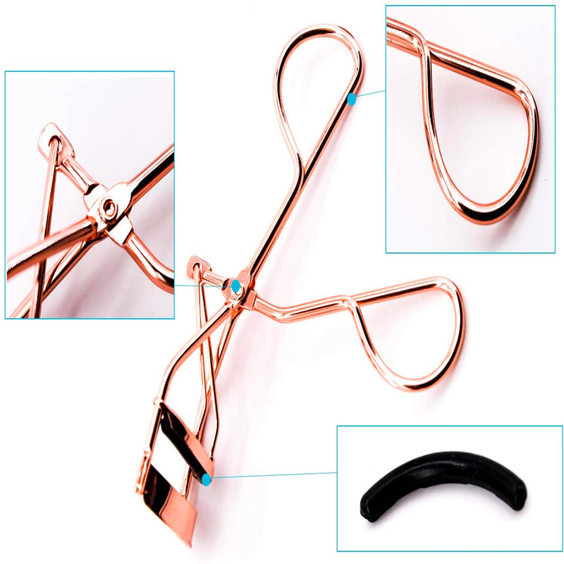 Επαγγελματικό μέταλλο Custom Bling Rose Gold Eyelher Curler, υψηλής ποιότητας ανοξείδωτο χάλυβα Eyelasher Curler δώρο