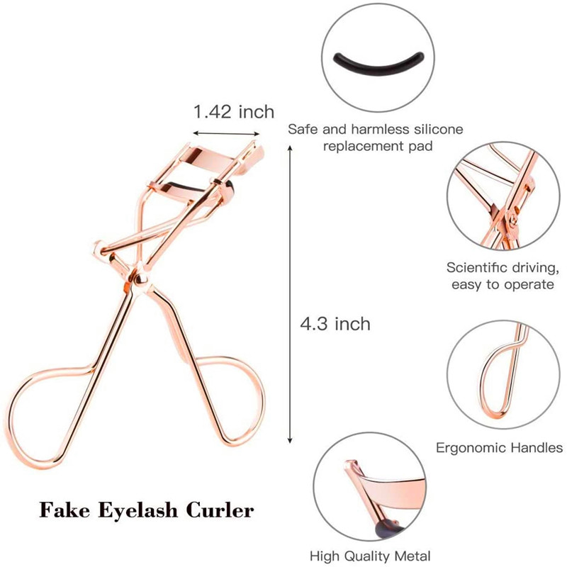 Επαγγελματικό μέταλλο Custom Bling Rose Gold Eyelher Curler, υψηλής ποιότητας ανοξείδωτο χάλυβα Eyelasher Curler δώρο