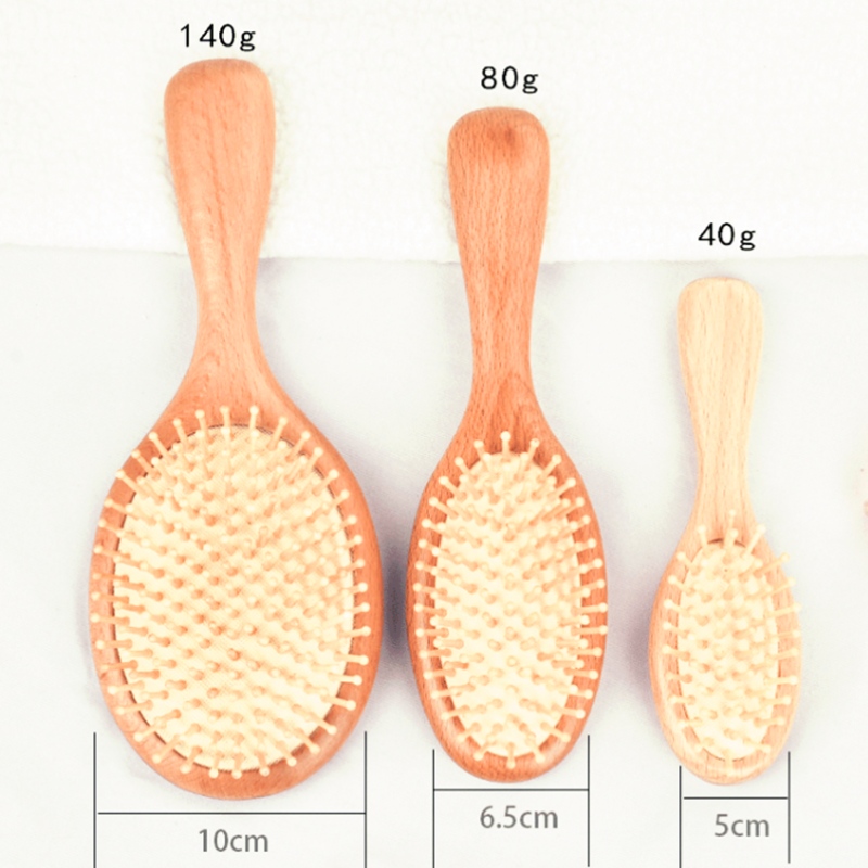 3 Κομμάτι Κουτί Comb Κλιμάκωση μασάζ αερόσακος με μπούκλες, αντιστατικό μακιγιάζ μαξιλαριού αέρα, ξύλινη χτένα προσαρμοσμένη