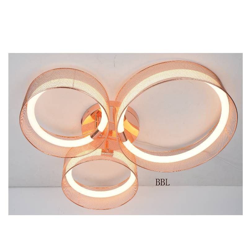 λαμπτήρας οροφής LED με απόχρωση μεταλλικών ματιών και ακρυλικό σωλήνα