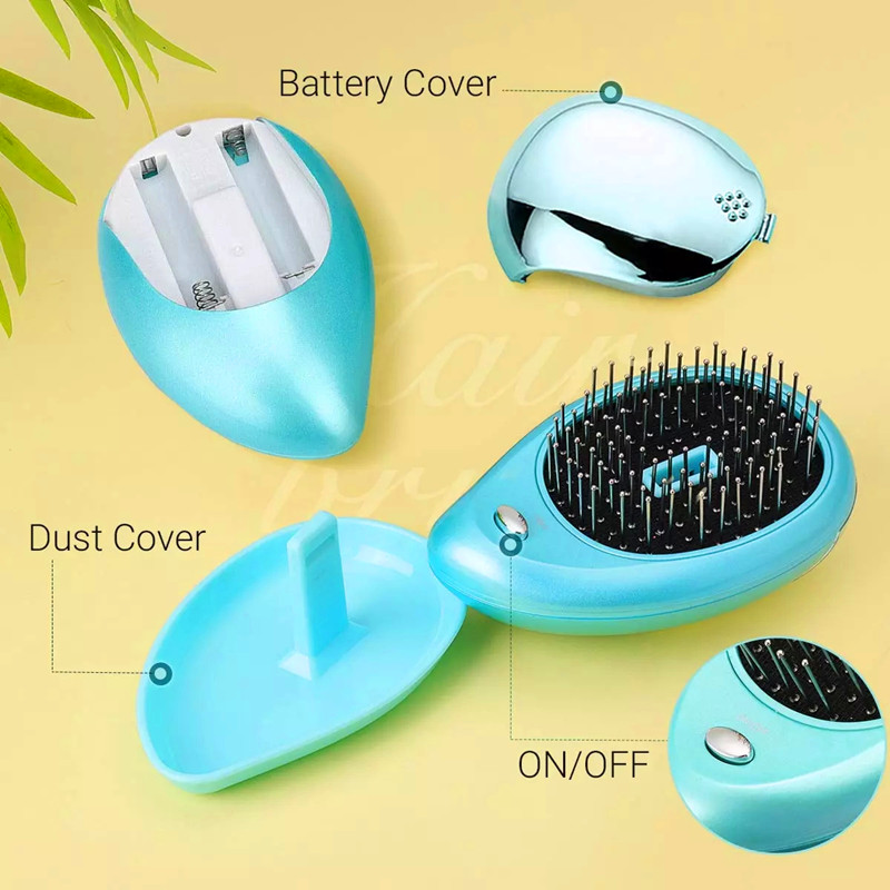 Φορητή ηλεκτρική ιοντική βούρτσα μαλλιών Mini Anti-Static Hair Massage Comb Magic Beauty Brush Comb Home Travel Hair Styling Tool