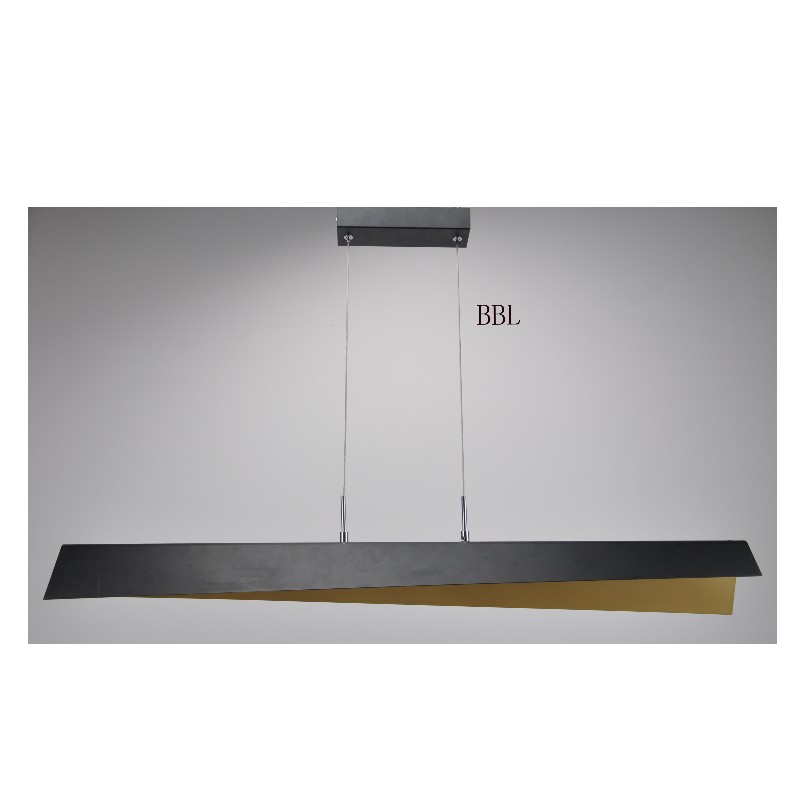 Κρεμαστό φωτιστικό LED με μεταλλική απόχρωση και εσωτερικό χρυσό