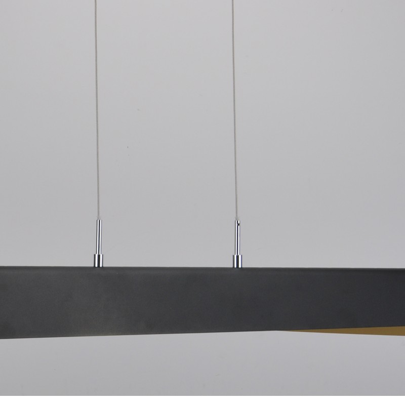 Κρεμαστό φωτιστικό LED με μεταλλική απόχρωση και εσωτερικό χρυσό