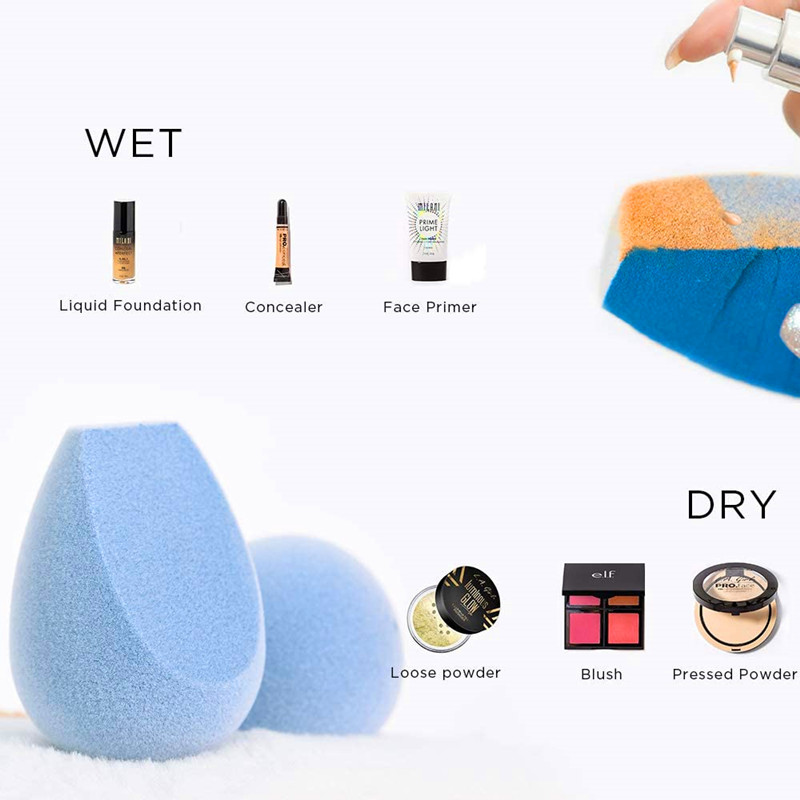 Hot Selling Microfiber Fusion Sponge, 4 Pcs Makeup Sponge Set, Latex-Free, Flawless Makeup Blender για Ιδρύματα, Σκόνες και Κρέμες