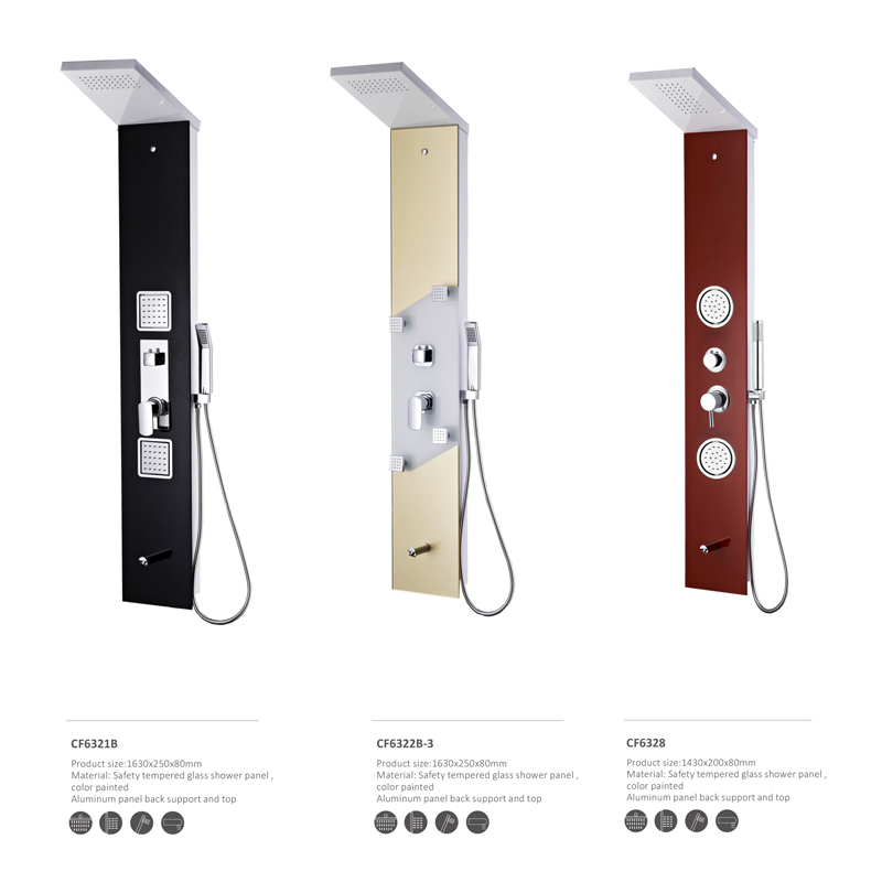 Πάνελ ντους ασφαλείας με σκληρυμένο γυαλί CF6322B