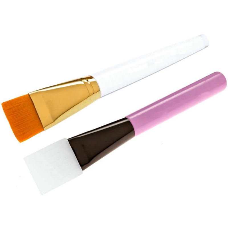 BEALUXUR 2τμχ Βούρτσα Προσώπου Μάσκας Προσώπου για Clay Mud Charcoal Face Eye Nose Σώμα Χωρίς χάος DIY Home Spa Applicator (Πινέλο Σιλικόνης και Πινέλο Συνθετ...