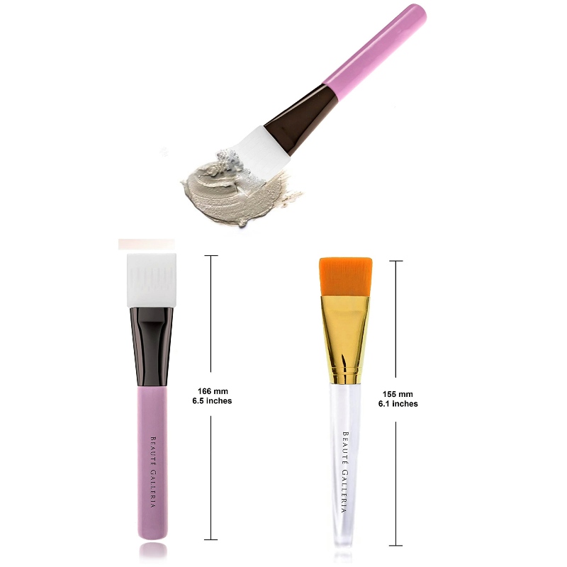 BEALUXUR 2τμχ Βούρτσα Προσώπου Μάσκας Προσώπου για Clay Mud Charcoal Face Eye Nose Σώμα Χωρίς χάος DIY Home Spa Applicator (Πινέλο Σιλικόνης και Πινέλο Συνθετ...