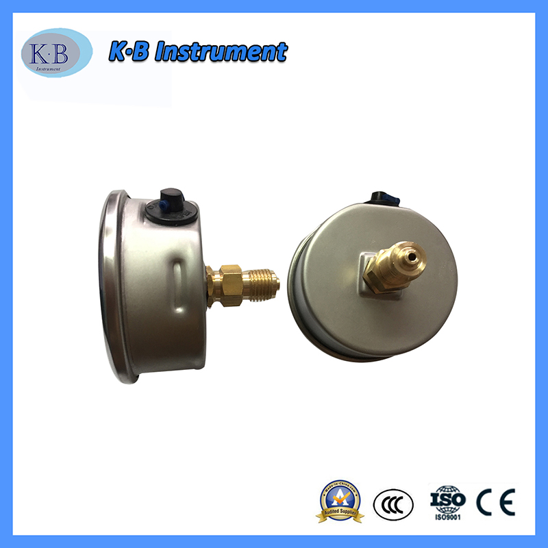 Μανόμετρο πίεσης λογότυπου OEM ανοξείδωτου ορείχαλκου κίνησης