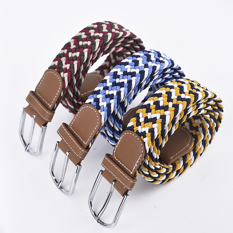 Μόδα πλεκτό δέρμα Ελαστική ανδρική ζώνη υψηλής ποιότητας