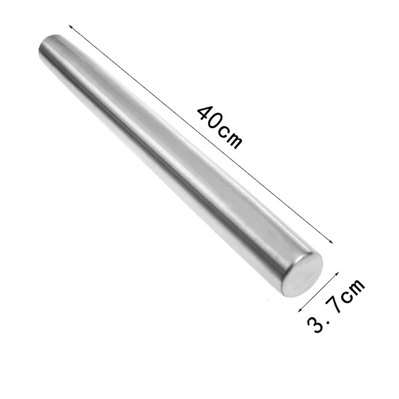 Υψηλής ποιότητας κυλινδρική καρφίτσα για ψήσιμο ρολό μαγειρέματος αντικολλητική πλάκα κουζίνας από ανοξείδωτο ατσάλι