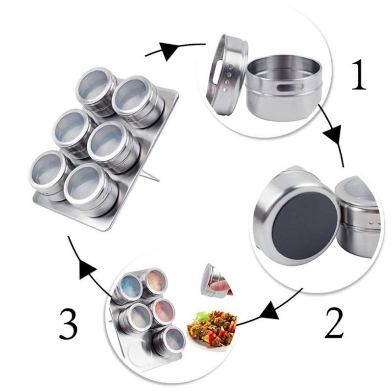Ανοξείδωτο ατσάλι Revolving 6\/9\/12\/16-Jar Spice Rack Tower Organizer με δωρεάν ανταλλακτικά μπαχαρικών