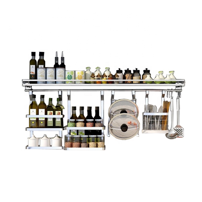 Από ανοξείδωτο χάλυβα Επιτοίχια κουζίνα Κουζίνα επίδειξης Rack Spice Rack
