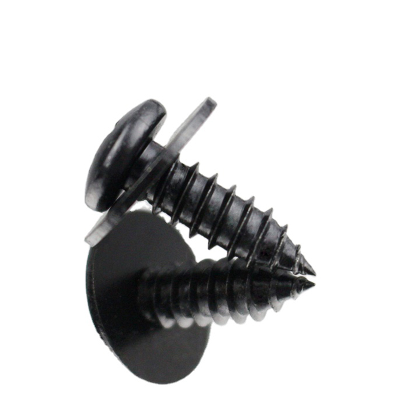 Hot Sales Χάλυβας με επένδυση Μαύρο ψευδάργυρο Pan Βίδα με βίδα με επίπεδη ροδέλα