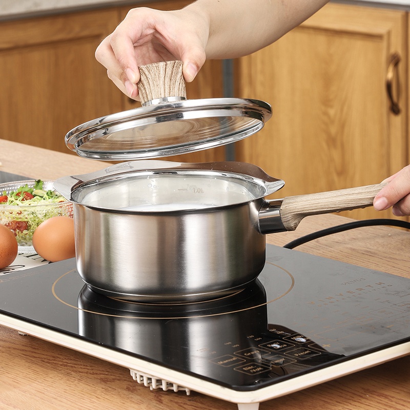 Γλάστρα γάλακτος σε σχήμα πέταλου 1 στρώματος \/ 2 στρώσεων με επαγωγική λαβή βακελίτη