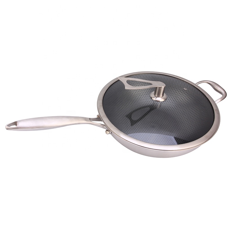 Full Screen HONEYCOMB WOK ΜΕ LIDS ΚΑΙ HELPER