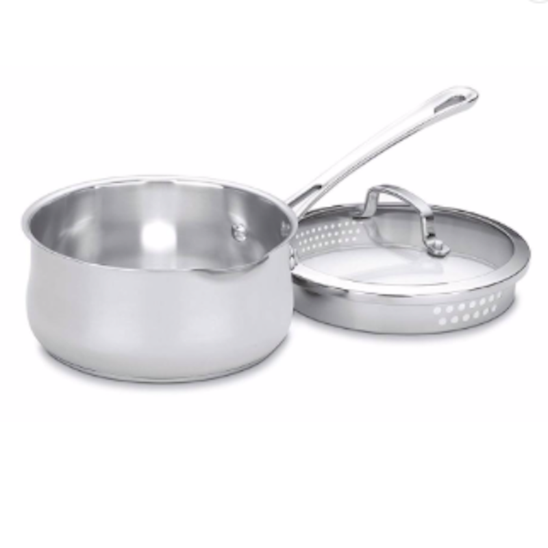 δοχείο γάλακτος από ανοξείδωτο χάλυβα με καπάκι και λαβή